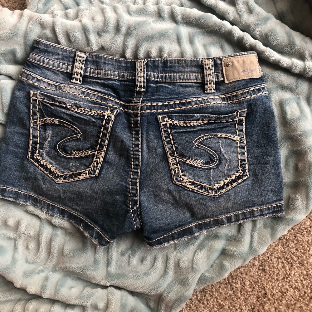 Silver Jean Shorts